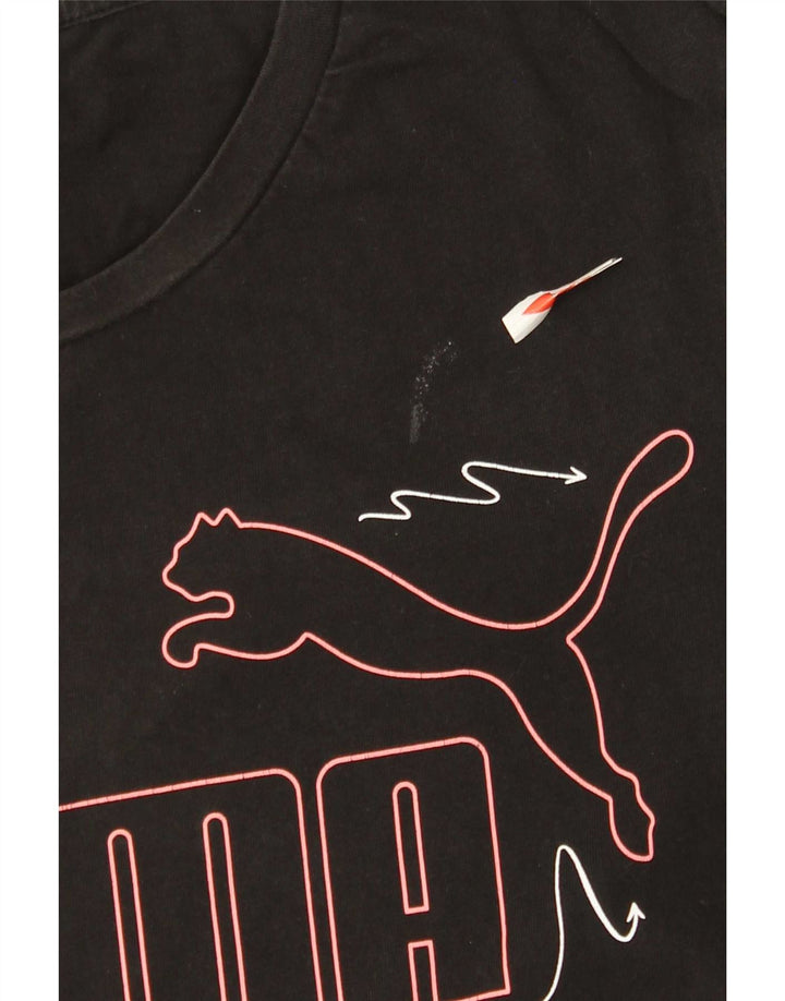 T-shirt grafica da donna Puma UK 14 grande nera