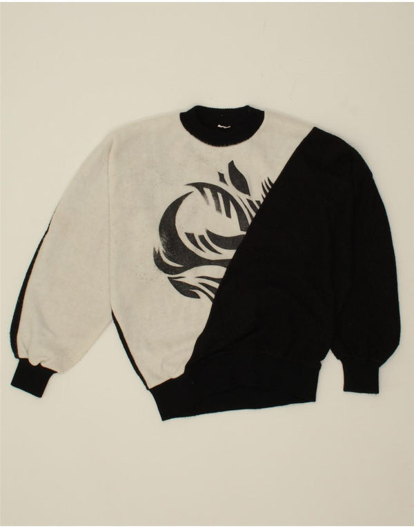 VINTAGE Womens Batwing Turtle Neck Jumper Sweater IT 42/44 Medium Black