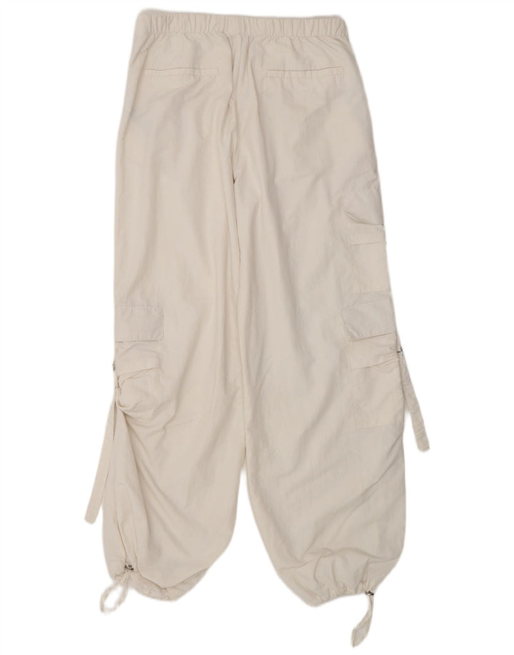 Pantaloni cargo da jogging da donna Zara piccoli W28 L30 bianchi in poliammide