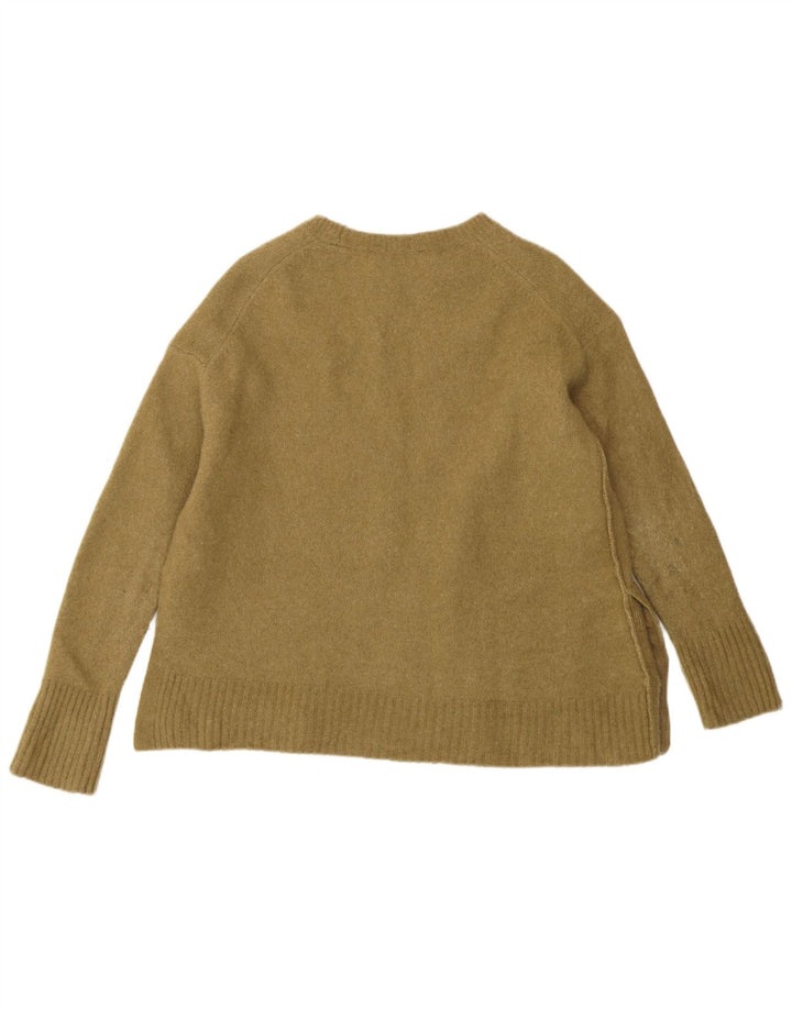 ALL SAINTS Womens Crew Neck Jumper Sweater UK 12 Medium Green Wool