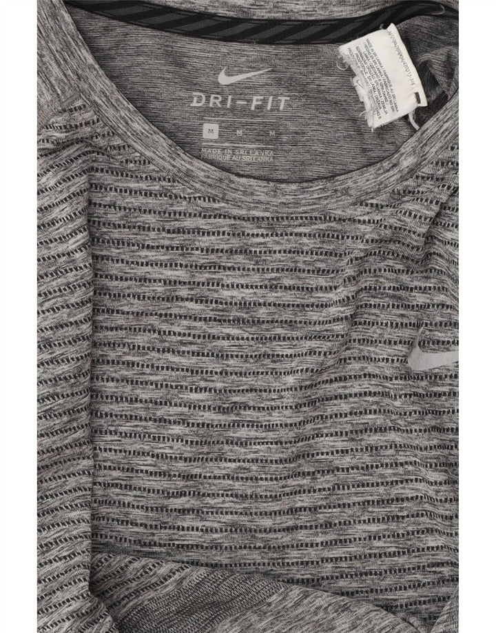 T-shirt da donna Nike Dri Fit Top UK 14 grigio medio chiazzato