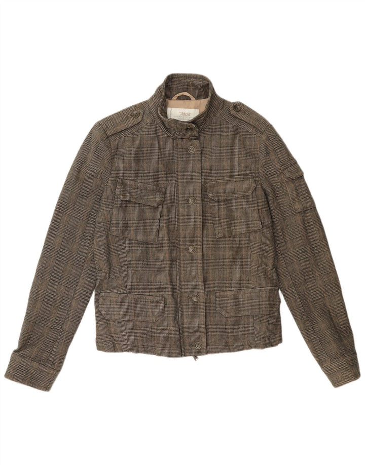 Marlboro Classics Giacca utility da donna UK 10 Small Grigio Pied De Poule Cotone