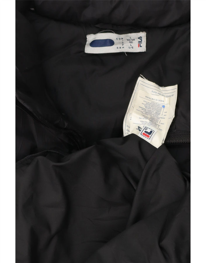 FILA Mens Padded Gilet UK 40 Large Black Polyamide