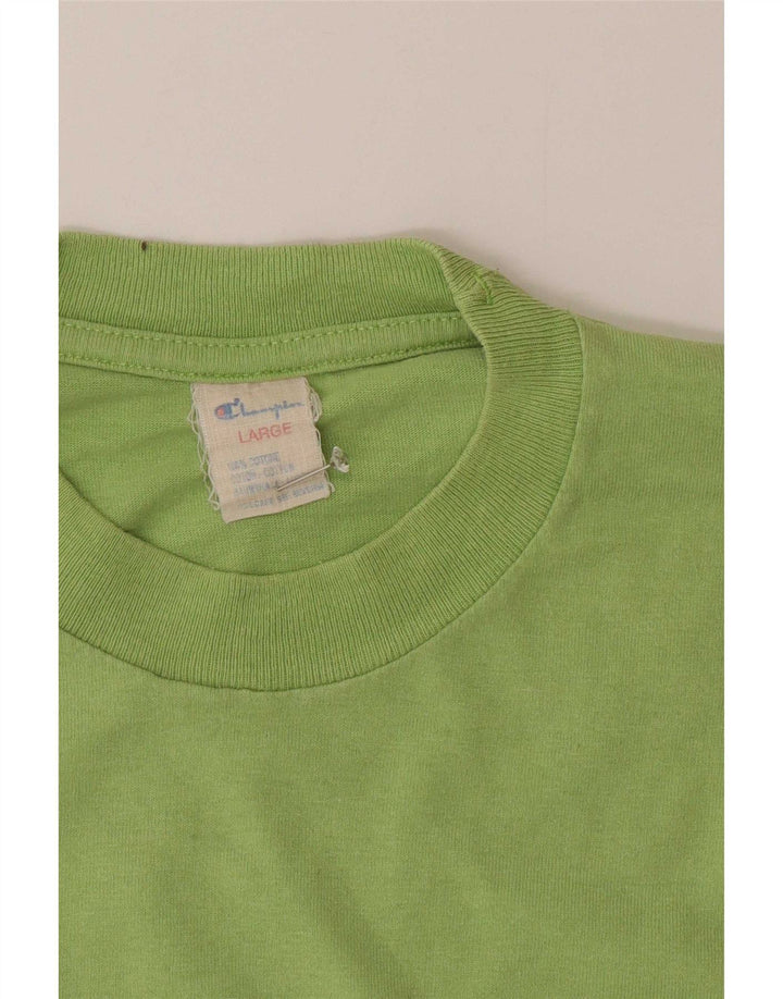 T-shirt grafica da uomo Champion Top grande in cotone verde
