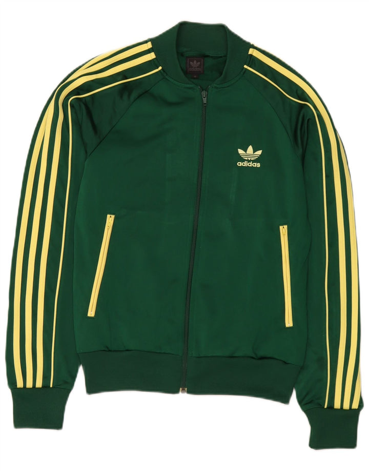 Giacca da ginnastica da uomo Adidas XS verde poliestere