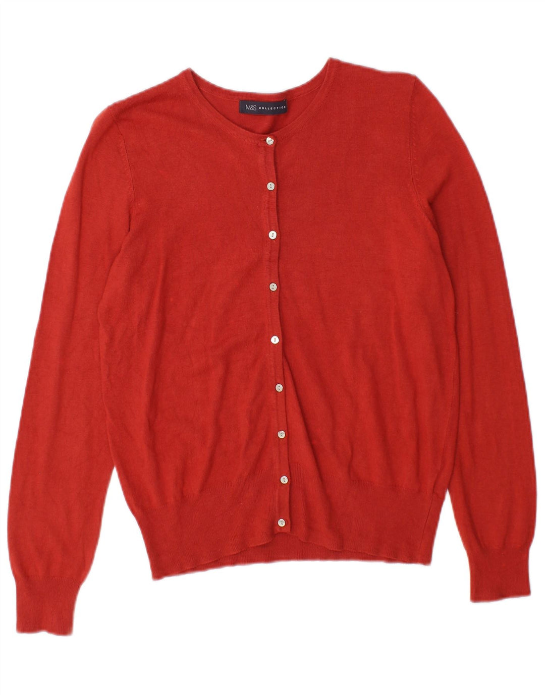 Maglione cardigan da donna Marks & Spencer UK 12 Viscosa rossa media