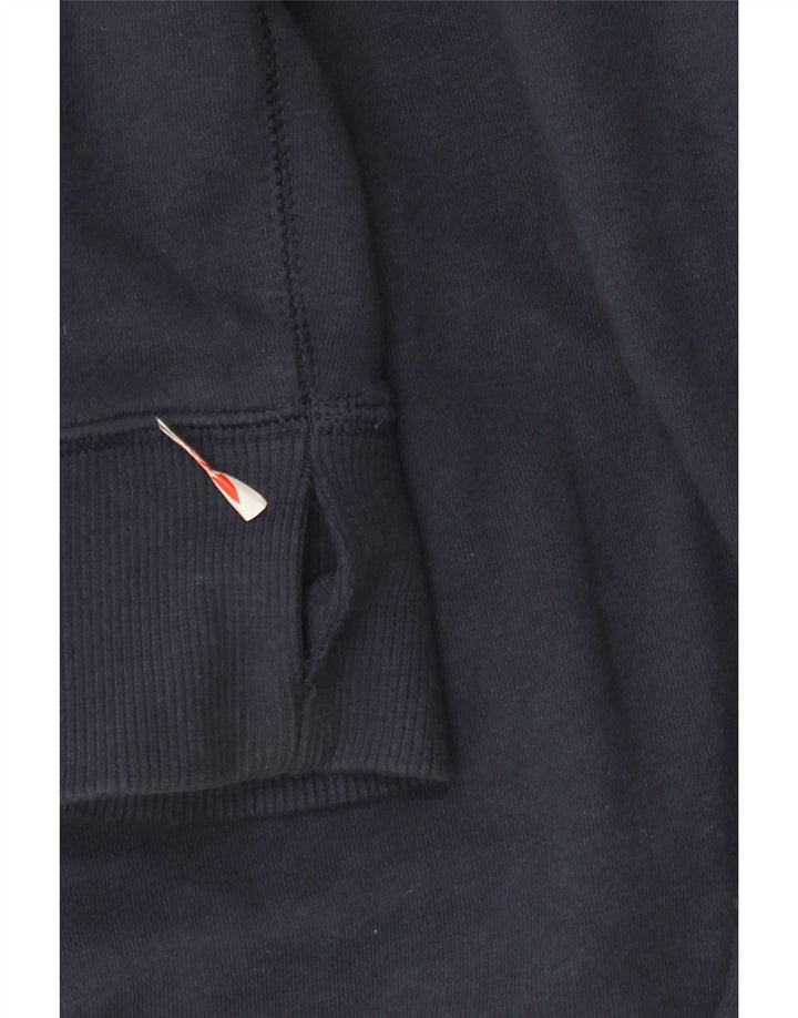 Maglione con cappuccio grafico da uomo Superdry in cotone blu navy medio