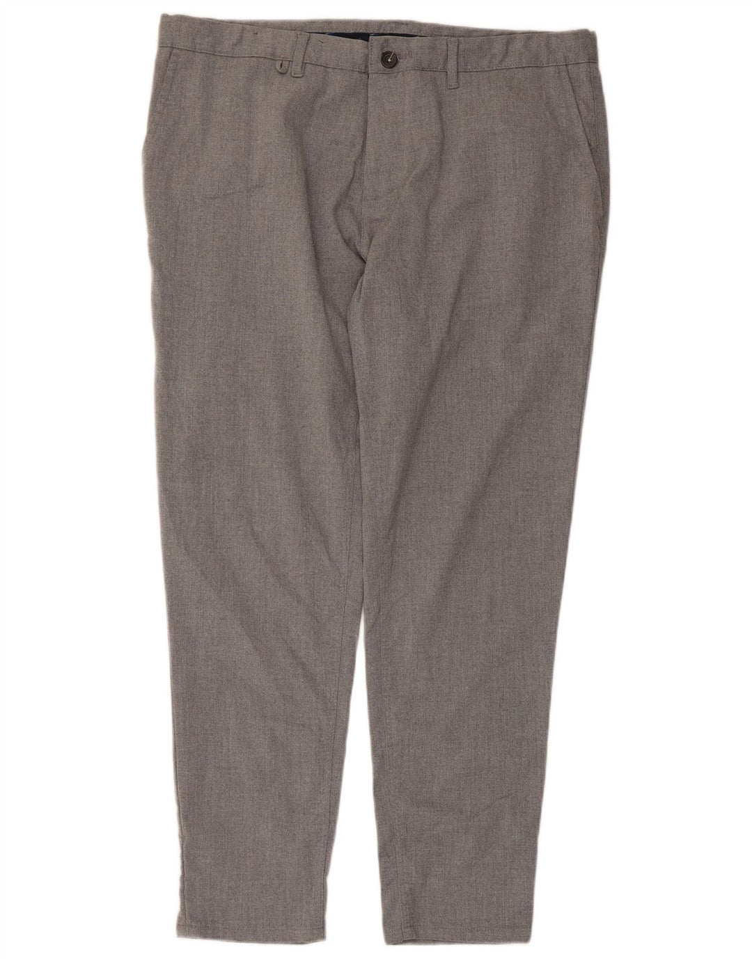 Pantaloni chino slim da uomo Zara EU 48 XL W38 L28 poliestere grigio
