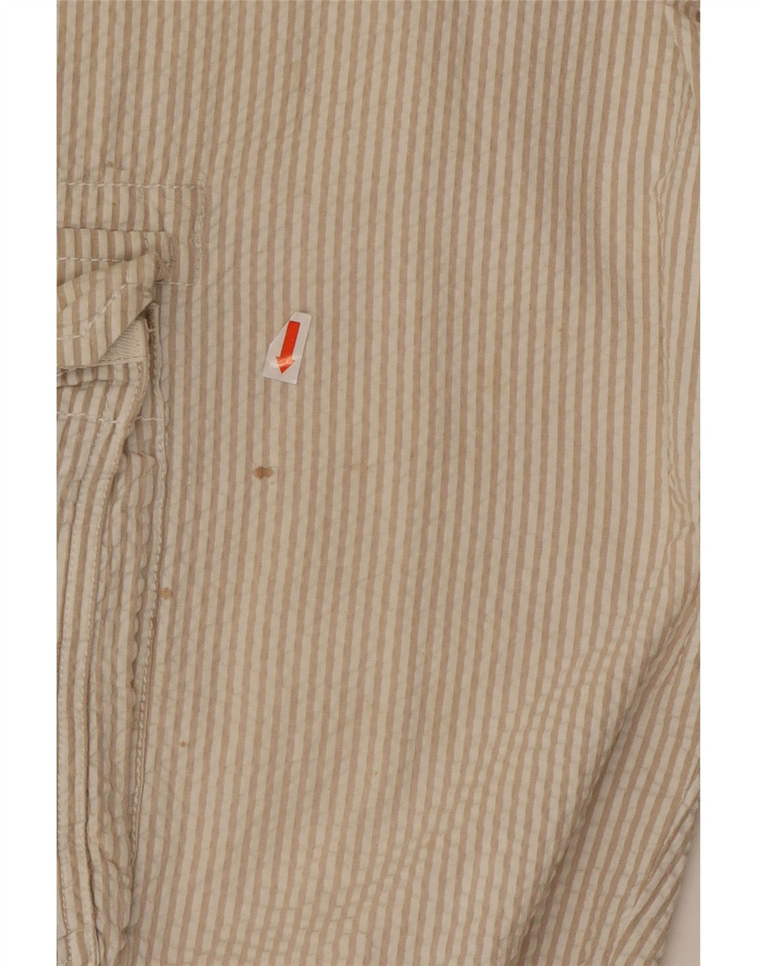 Pantaloncini cargo da uomo Think Pink W32 in cotone a righe beige grandi