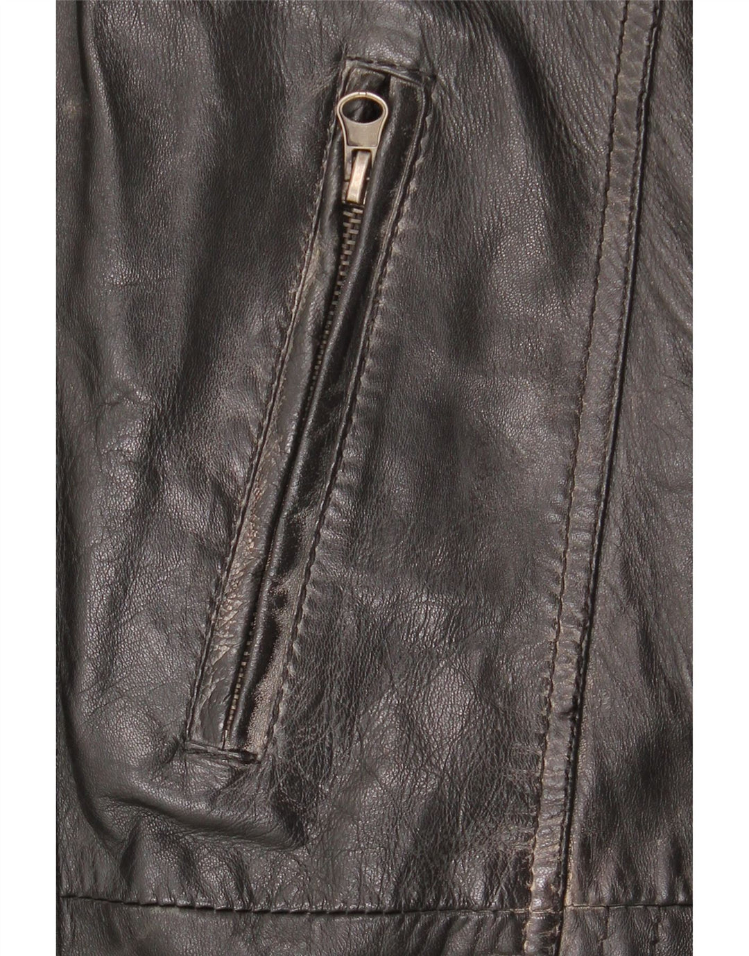 Giacca in pelle vintage da uomo UK 42 XL in pelle nera