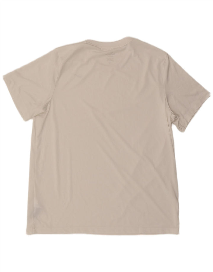 T-shirt NIKE da uomo Dri Fit Top XL poliestere bianco