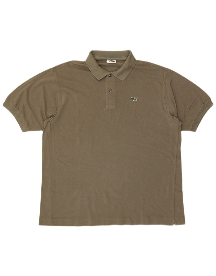 Polo da uomo Lacoste taglia 6 XL in cotone kaki