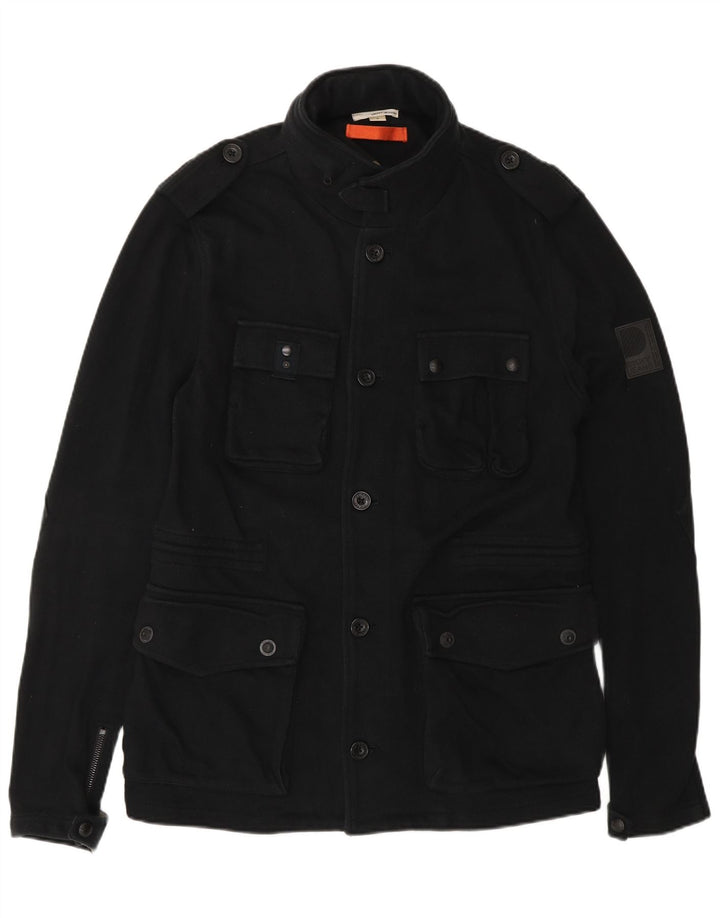 Giacca militare da uomo DKNY UK 38 cotone nero medio