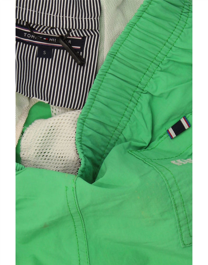 TOMMY HILFIGER Mens Graphic Swimming Shorts Small  Green Polyester Vintage Tommy Hilfiger and Second-Hand Tommy Hilfiger from Messina Hembry 
