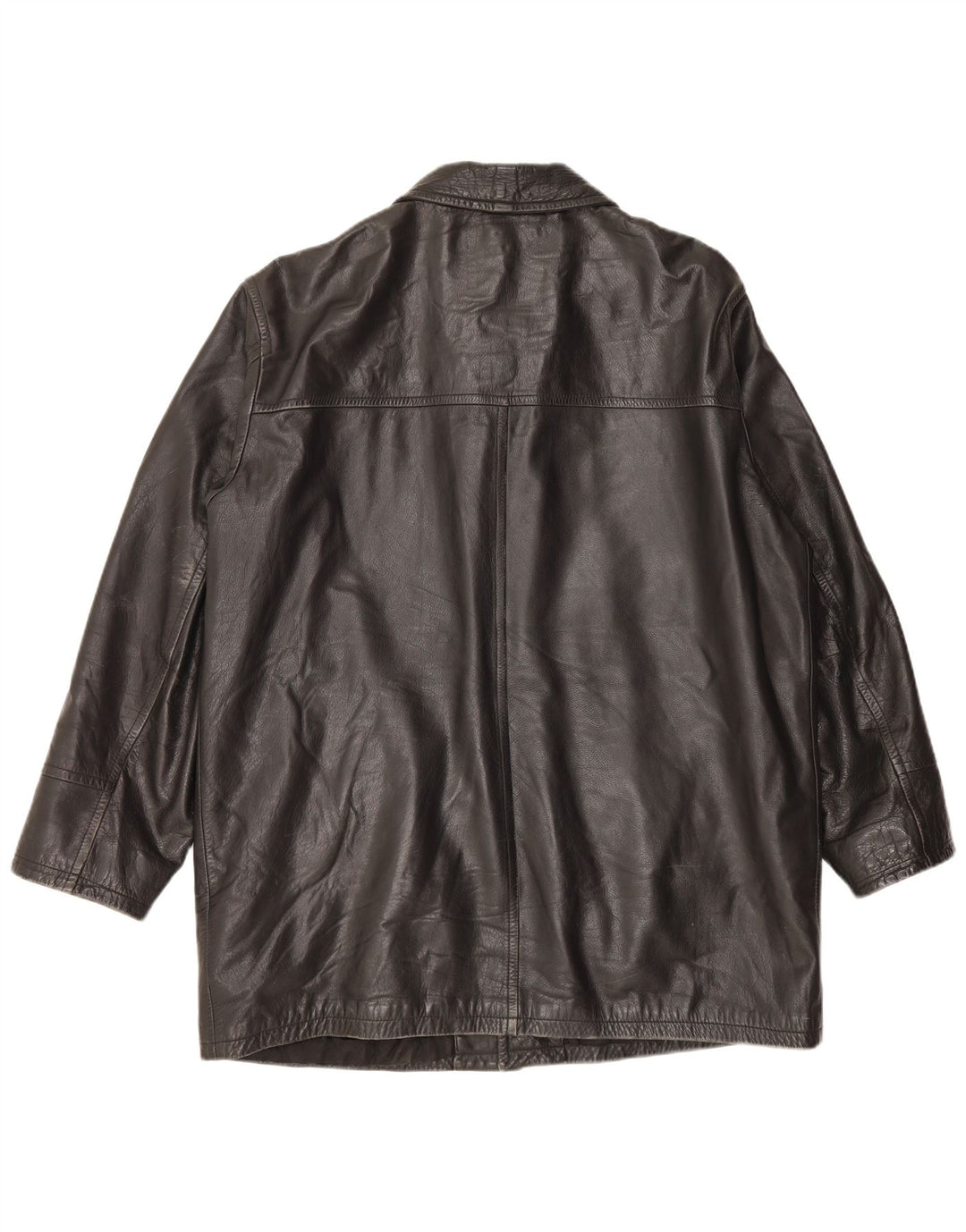 Giacca in pelle vintage da uomo UK 44 2XL Nera