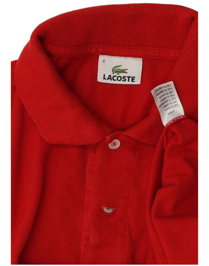 Polo da uomo Lacoste taglia 4 media in cotone rosso