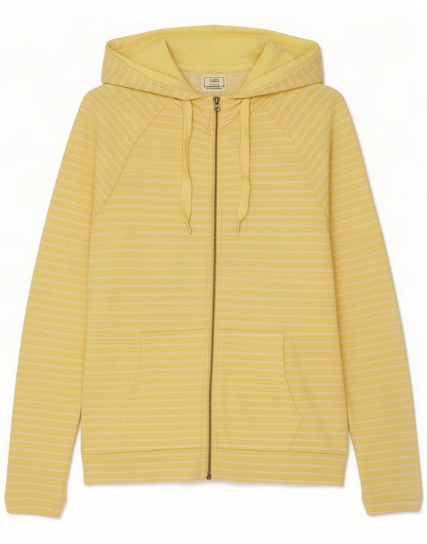 Mountain Warehouse Felpa con cappuccio e zip da donna UK 14 Large Yellow Striped