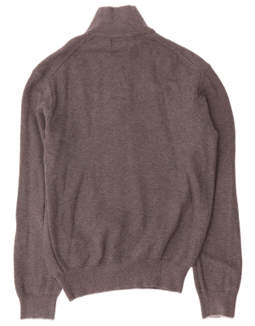 Polo Ralph Lauren Maglione da uomo con zip e collo in cotone grigio medio