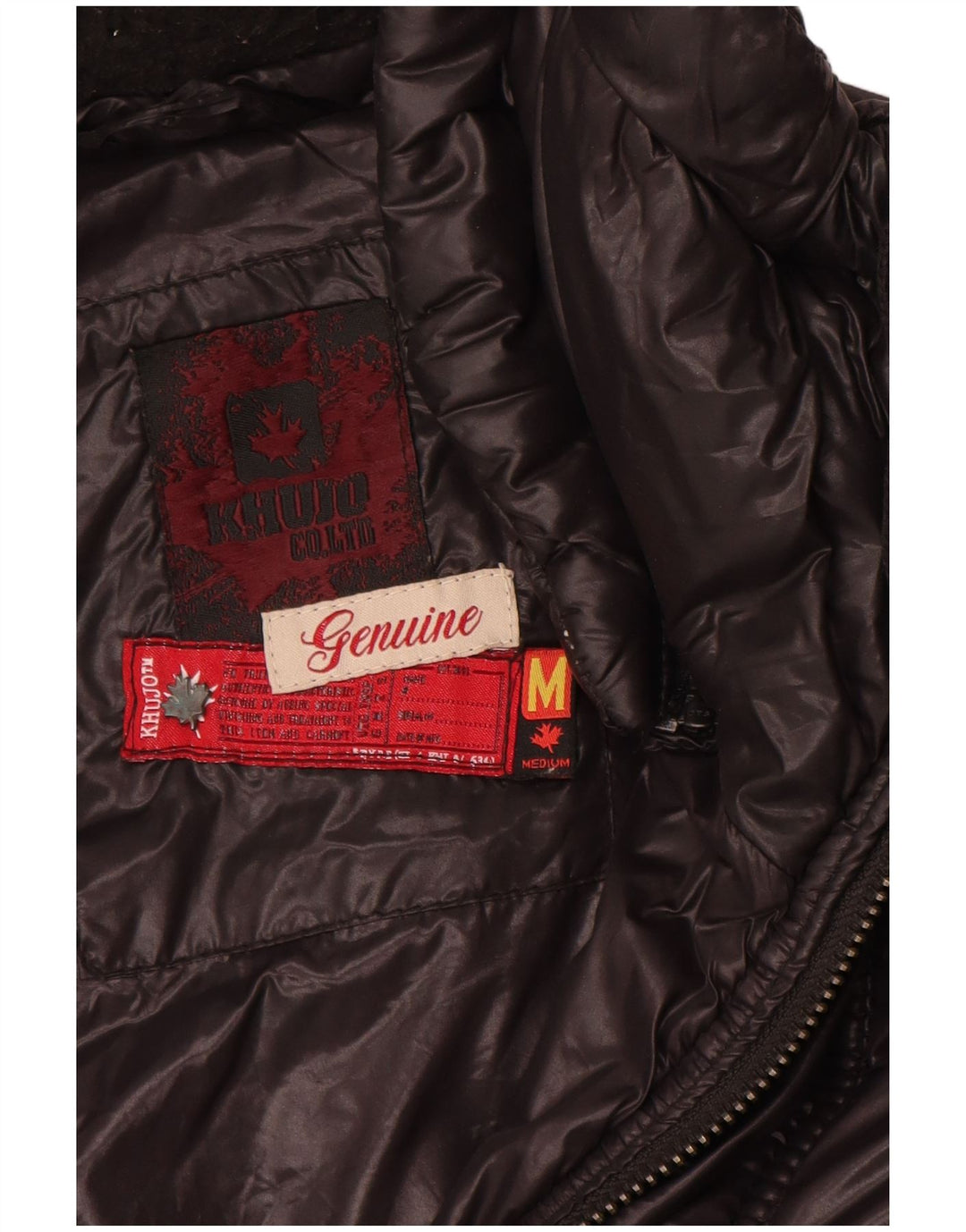 Cappotto imbottito da donna KHUJO UK 12 nylon nero medio