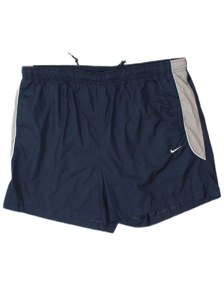 Pantaloncini sportivi da uomo NIKE XL blu navy in poliestere color block