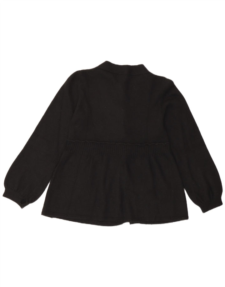 Maglione cardigan da donna Luisa Spagnoli UK 14 lana nera media