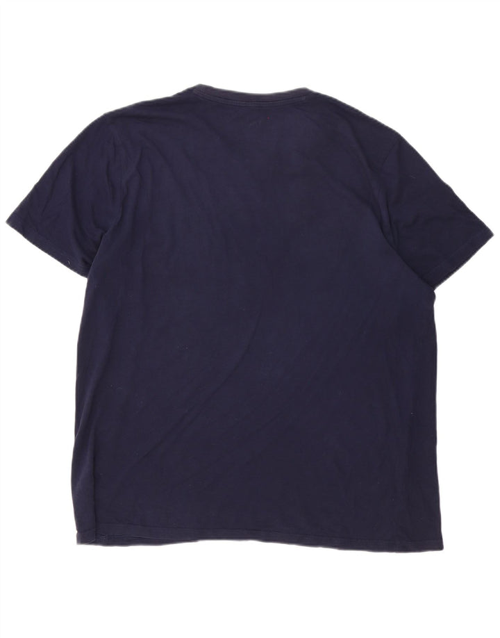 T-shirt grafica da uomo con vestibilità regolare Lee, taglia grande, in cotone blu navy