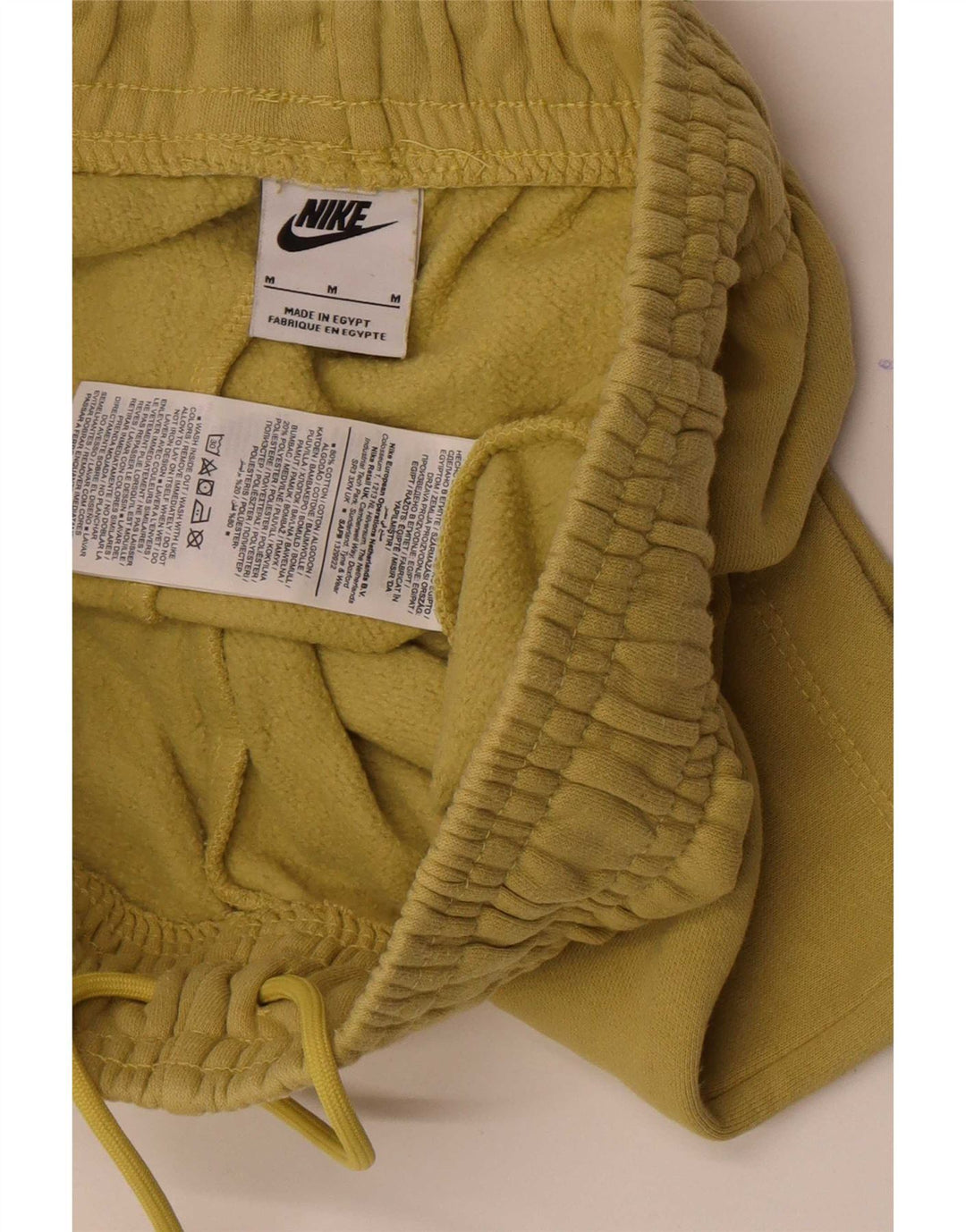 Pantaloncini sportivi Nike da uomo in cotone giallo medio