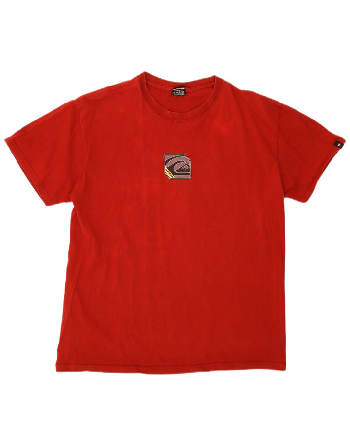T-shirt grafica da uomo Quiksilver Top grande in cotone rosso