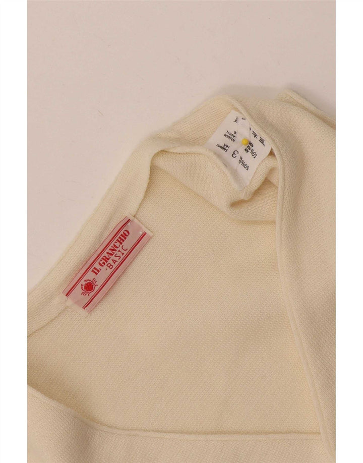 Gilet Uomo in Maglia Il Granchio Piccolo Bianco Lana