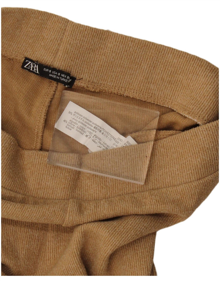 Pantaloni della tuta da donna Zara UK 10 Small Beige Poliestere