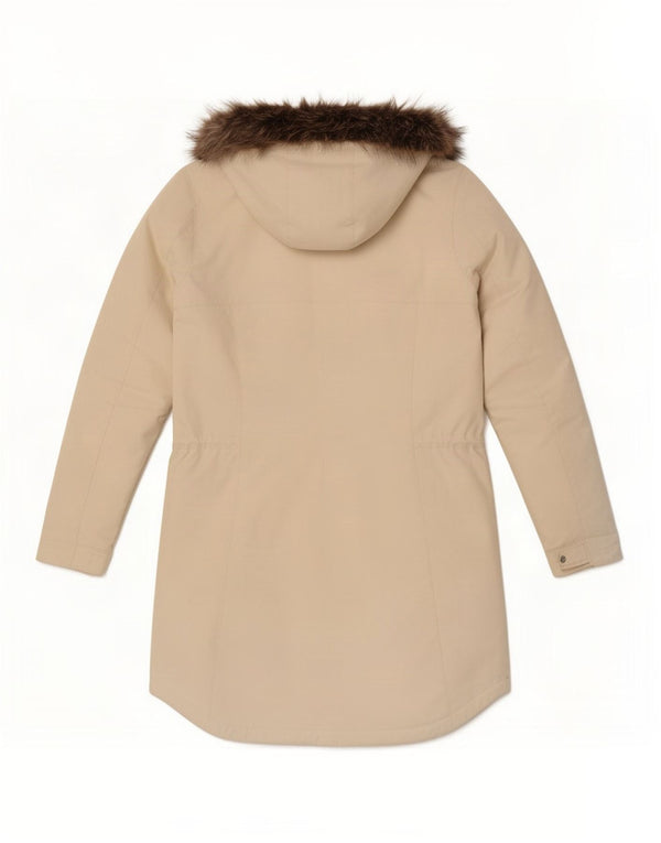 Columbia Womens Hooded Oversized Padded Coat UK 10 Small Off White