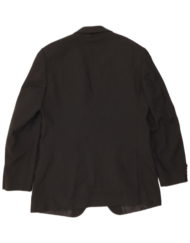 Giacca blazer a 2 bottoni Marks & Spencer da uomo UK 42 grande poliestere nero