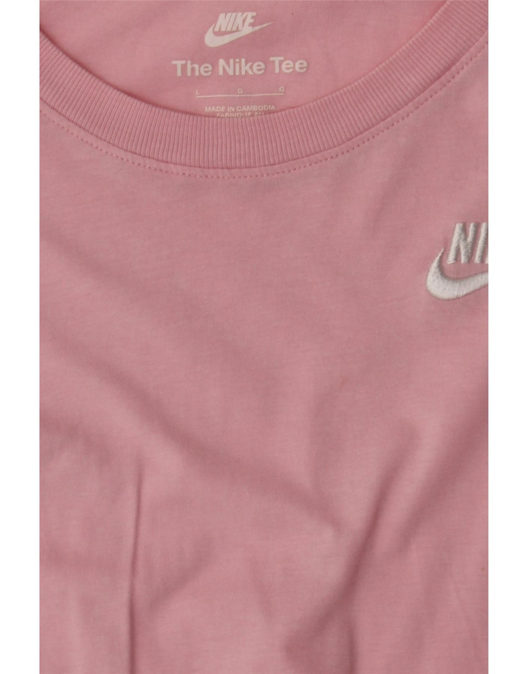 NIKE Womens T-Shirt Top UK 16 Large Pink Cotton Vintage Nike and Second-Hand Nike from Messina Hembry 
