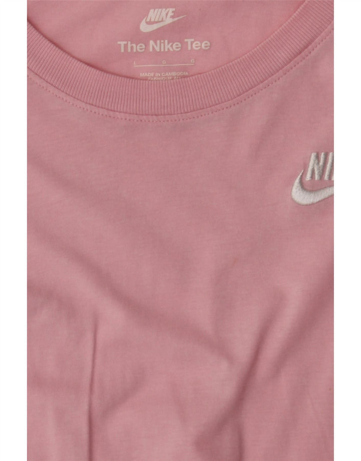 NIKE Womens T-Shirt Top UK 16 Large Pink Cotton Vintage Nike and Second-Hand Nike from Messina Hembry 