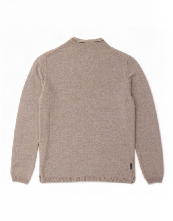 Maglione maglione a collo alto da donna Massimo Dutti UK 10 piccolo in lana grigia