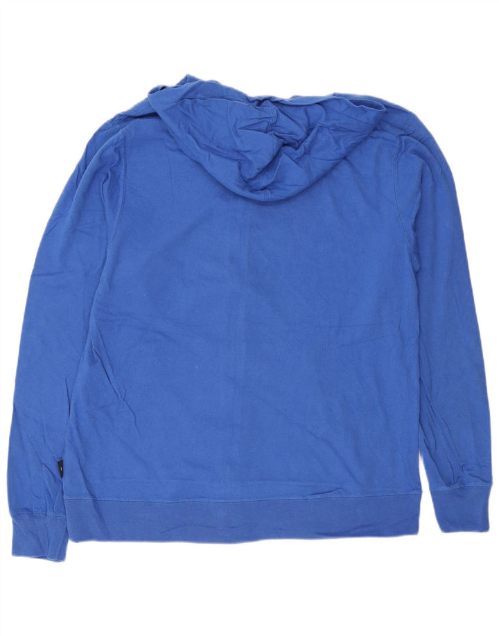 Maglione con cappuccio e zip da uomo Champion grande in cotone blu