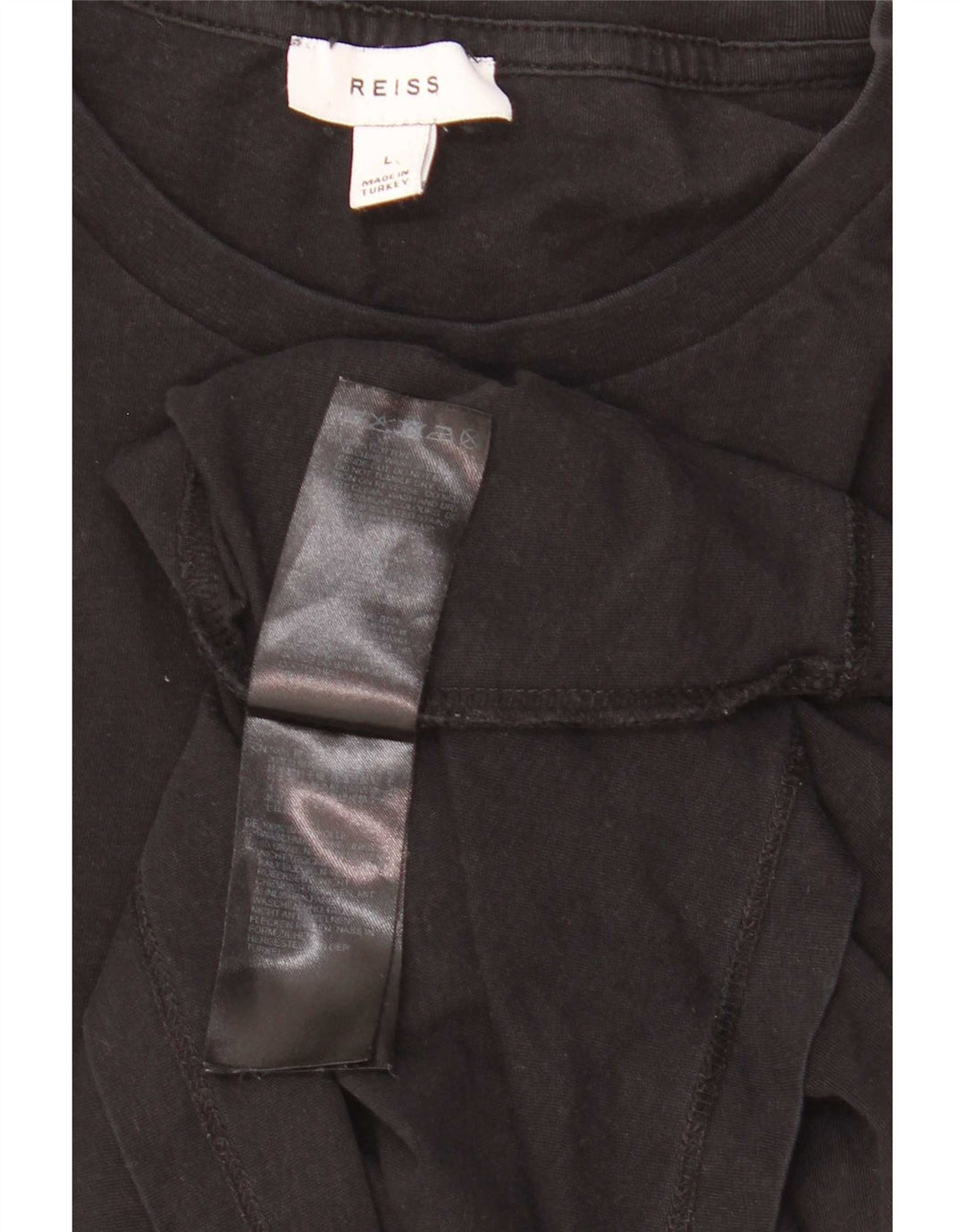 T-shirt da uomo Reiss Top grande in cotone nero