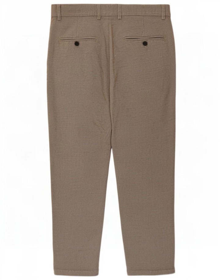 Pantaloni chino corti da uomo Zara medi W31 L24 pied de poule marroni