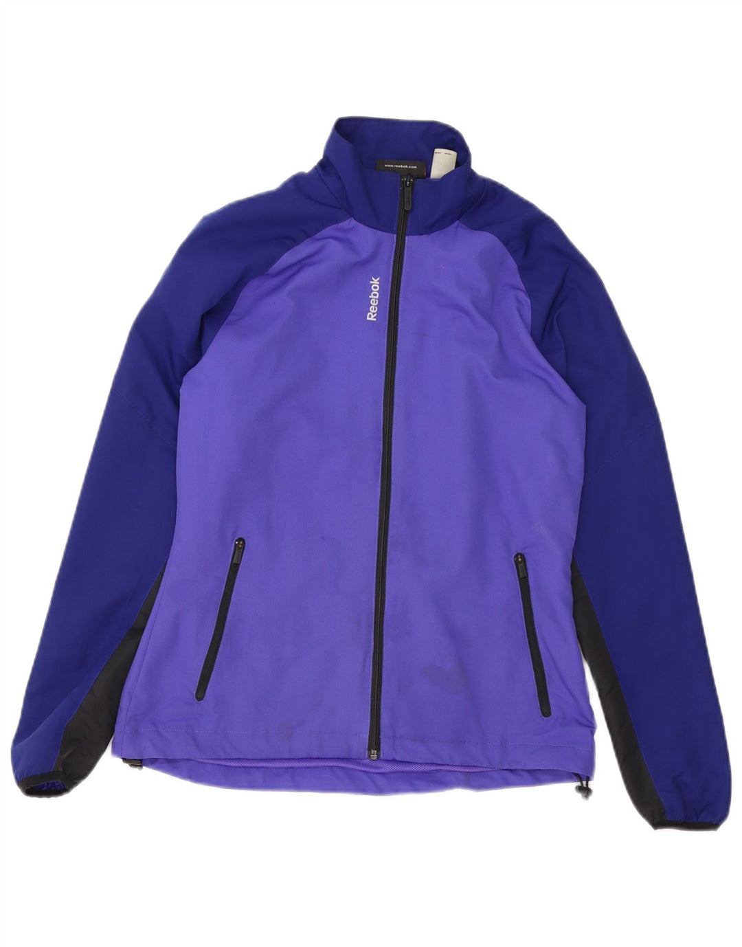 Giacca da tuta oversize da donna Reebok UK 10 Small Purple Colourblock