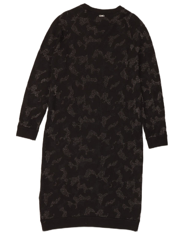 Abito maglione da donna Liu Jo UK 14 Viscosa mimetica nera media