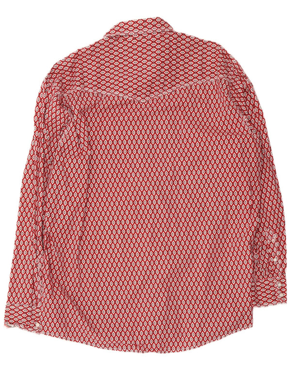 Camicia da uomo Wrangler 2XL Cotone geometrico rosso