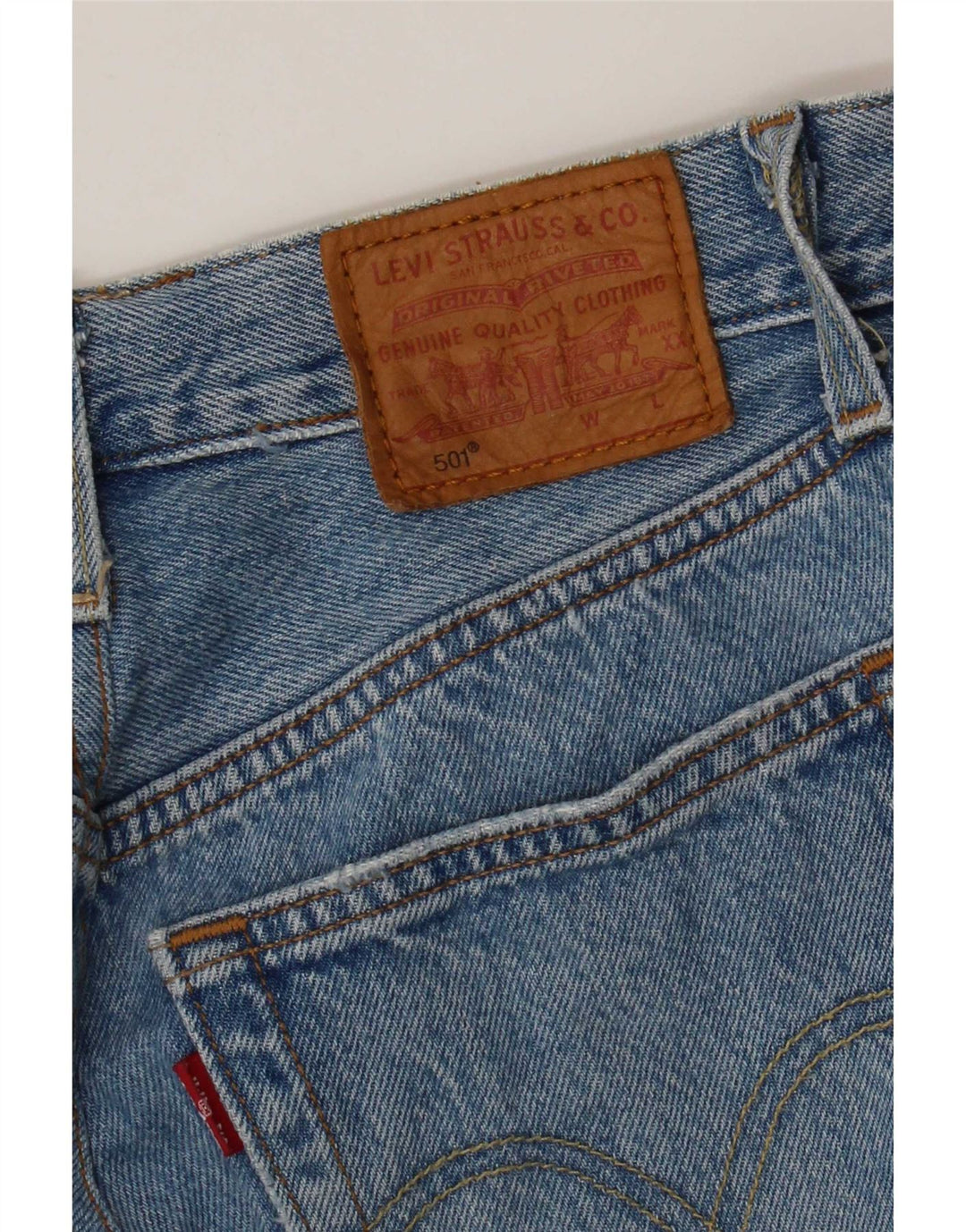 Jeans dritti effetto vissuto Levi's 501 da donna W26 L26 Blu