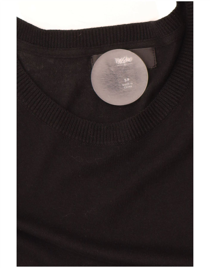 MOSSIMO Abito maglione da donna con maniche a 3/4 UK 10 Piccolo cotone nero