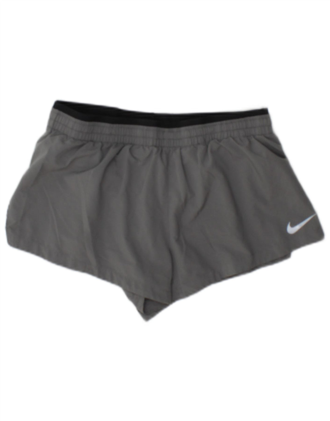 Pantaloncini sportivi Nike Dri Fit da donna UK 10 piccoli poliestere grigio