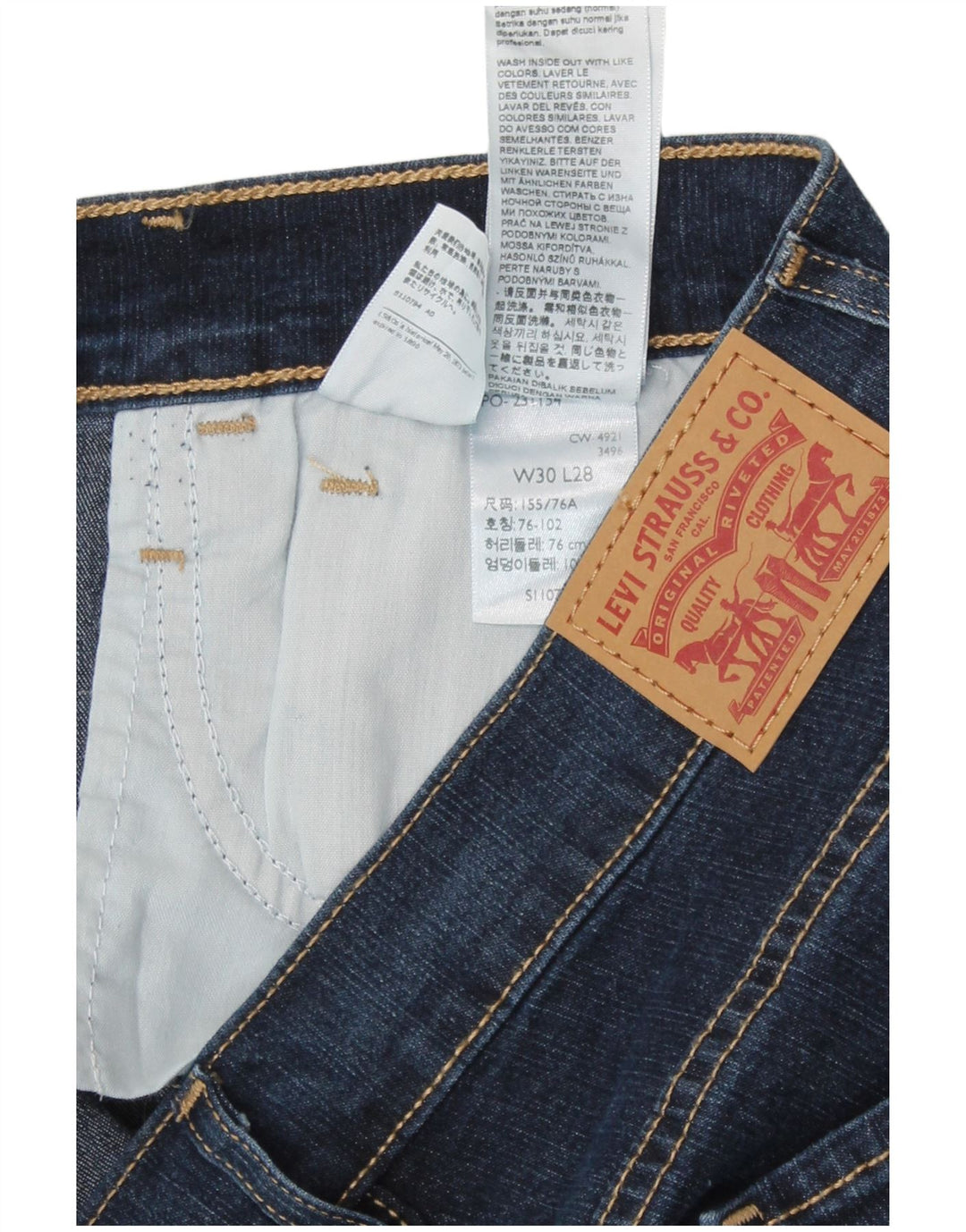 Jeans skinny da donna Levi's W30 L28 cotone blu