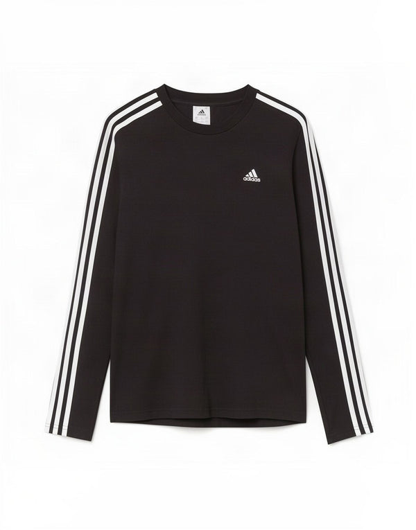 Top Adidas da donna a manica lunga UK 8/10 piccolo cotone nero