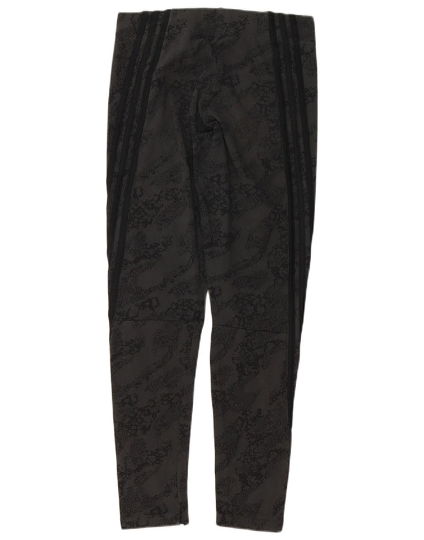 Leggings Adidas da donna UK 12/14 Cotone medio nero con stampa animalier