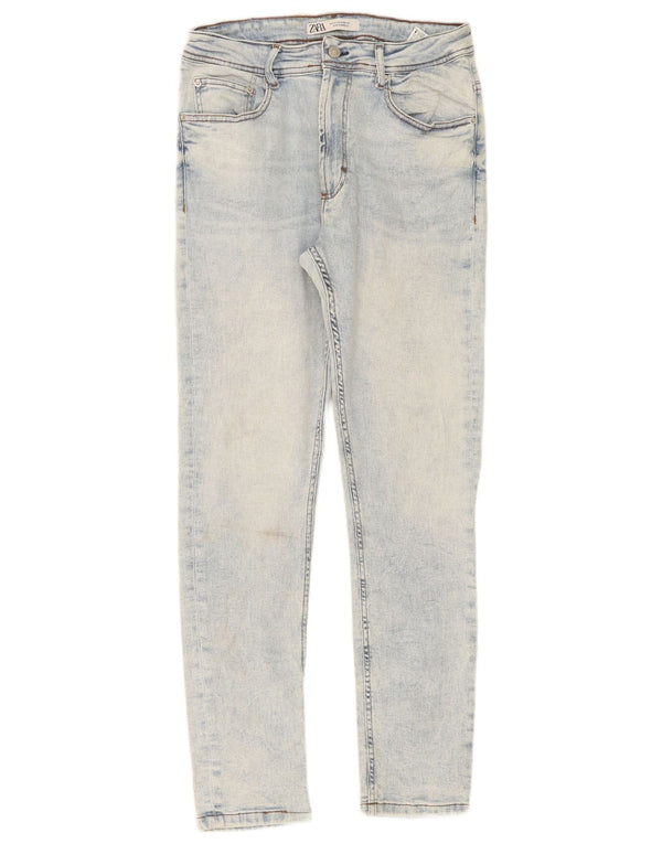 Jeans skinny da uomo Zara EU 44 Large W34 L31 Cotone blu