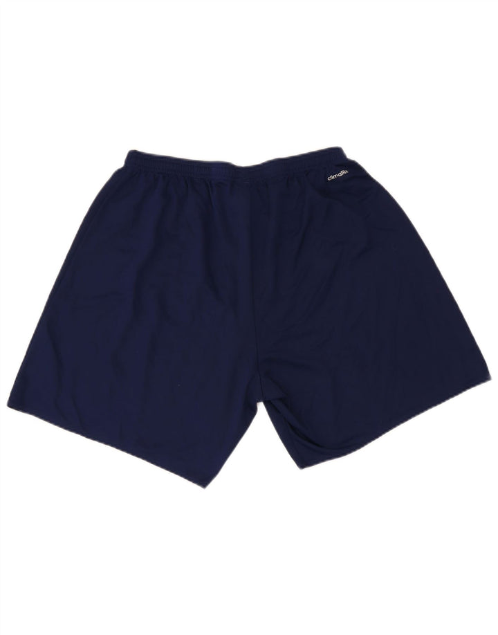 Pantaloncini sportivi da uomo Adidas Large blu navy in poliestere