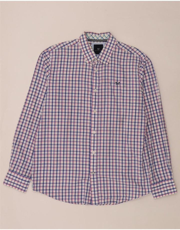 Crew Clothing Camicia da uomo dalla vestibilità classica, grande motivo a quadri multicolore
